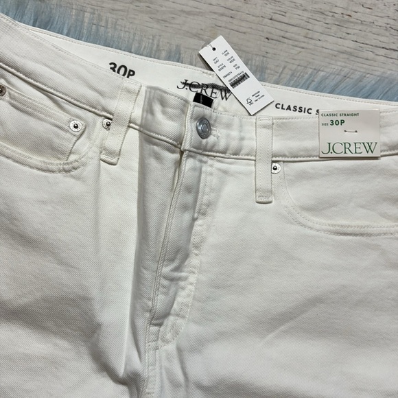 NWT J. Crew Classic Straight Jean in White Petite Fit sz 30P - Picture 4 of 11